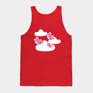 Flying bird with clouds Tank Top